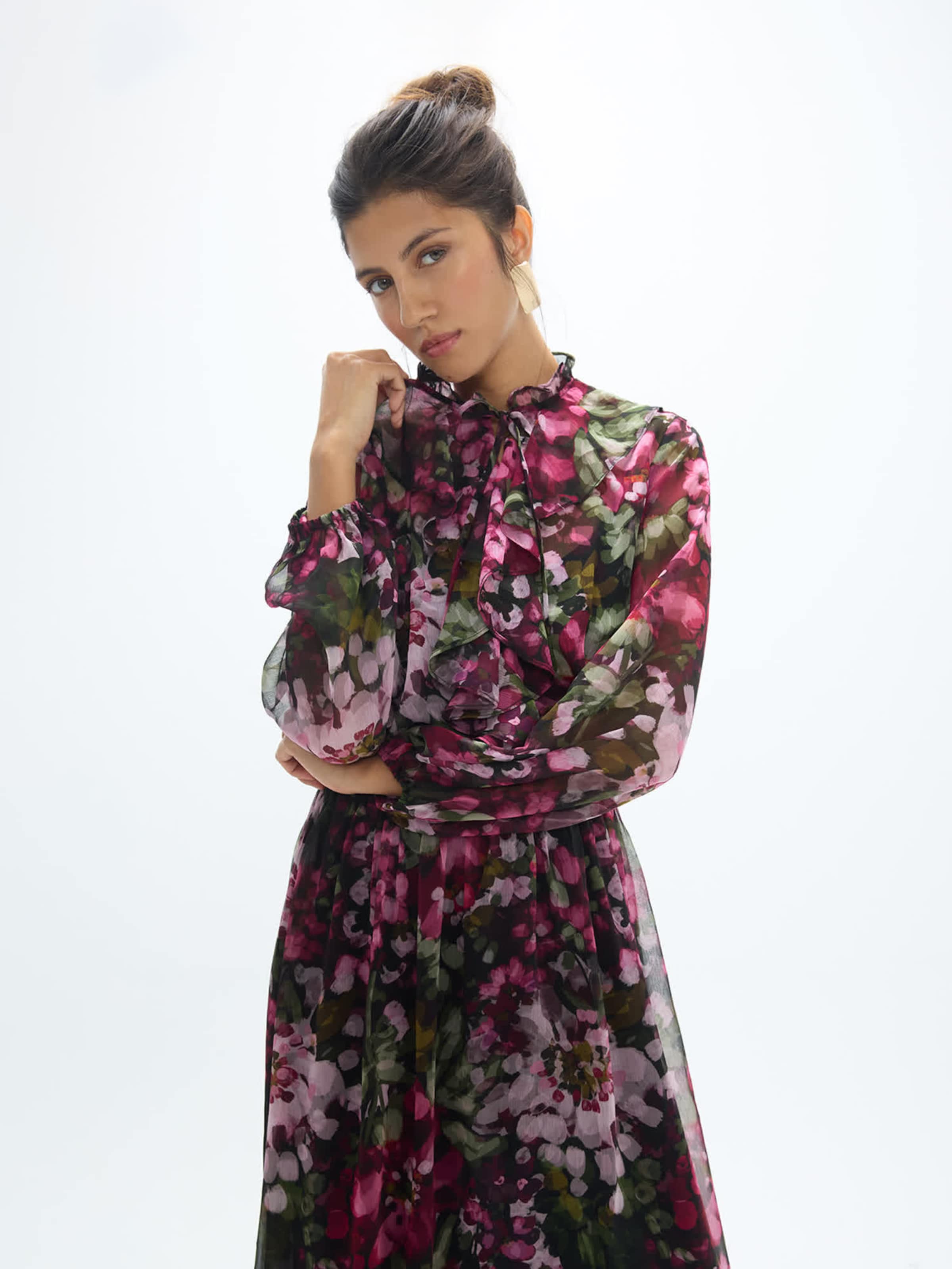 Robe Lola Casademunt en mélange de couleurs : devant