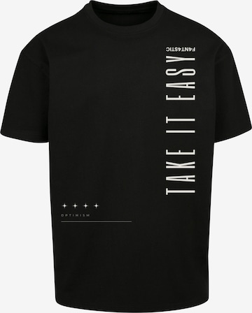 F4NT4STIC T-Shirt 'Take It Easy' in Schwarz: Vorderseite