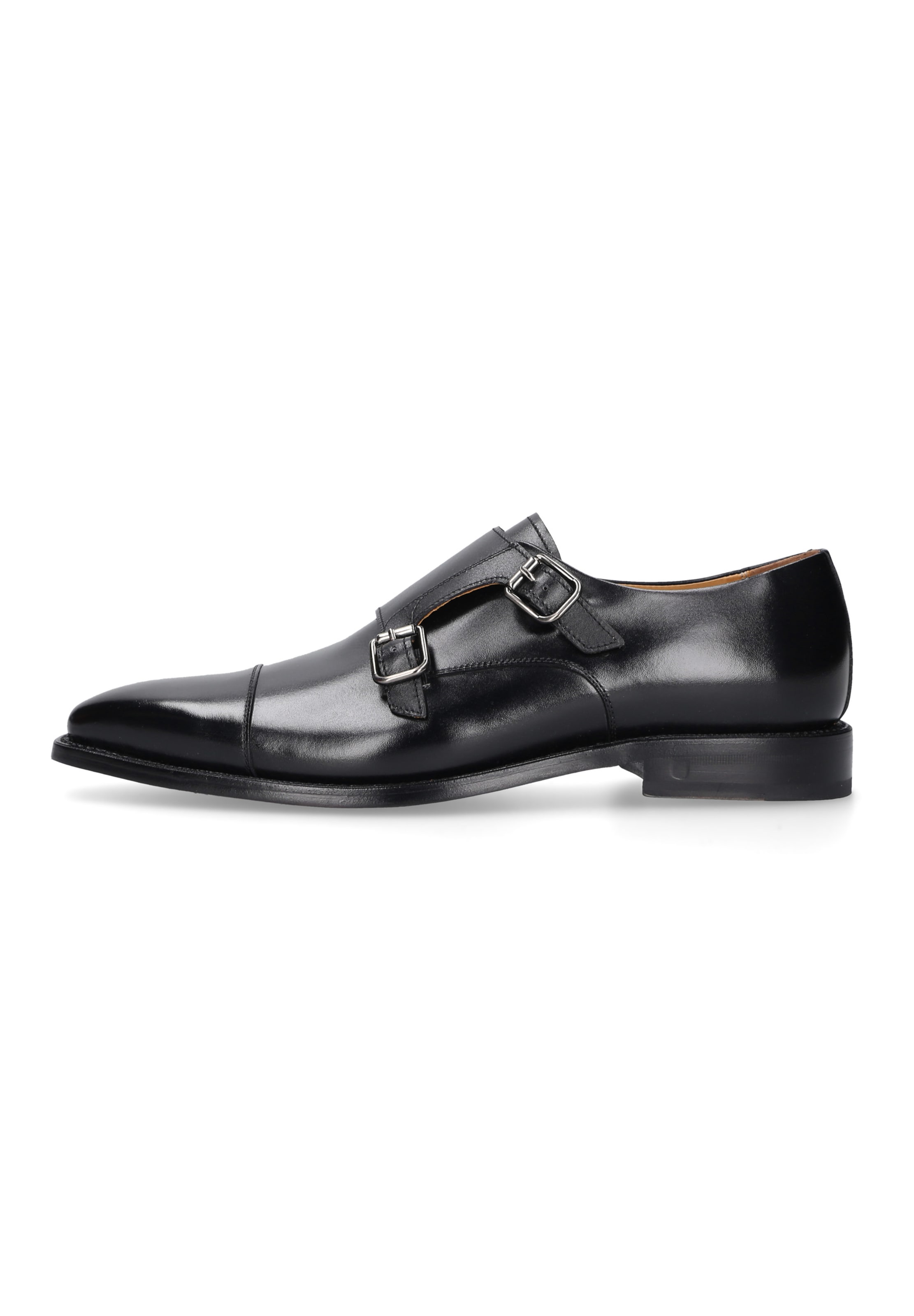Henry Stevens Slip-ons 'Liam CDM Double Monk' in Black: front