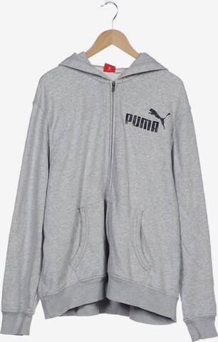 PUMA Sweatshirt & Zip-Up Hoodie in XXXL in Silver: front