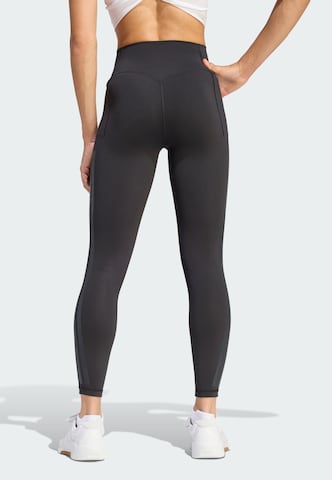 ADIDAS PERFORMANCE Skinny Sportbroek 'Optime' in Zwart