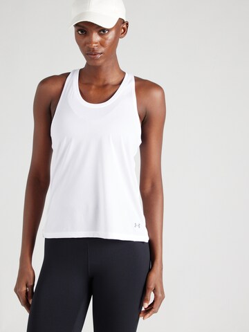 UNDER ARMOUR Sports top 'Streaker' in White: front