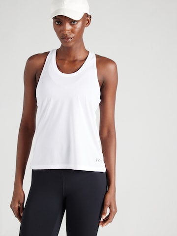 UNDER ARMOUR Sports Top 'Streaker' in White: front