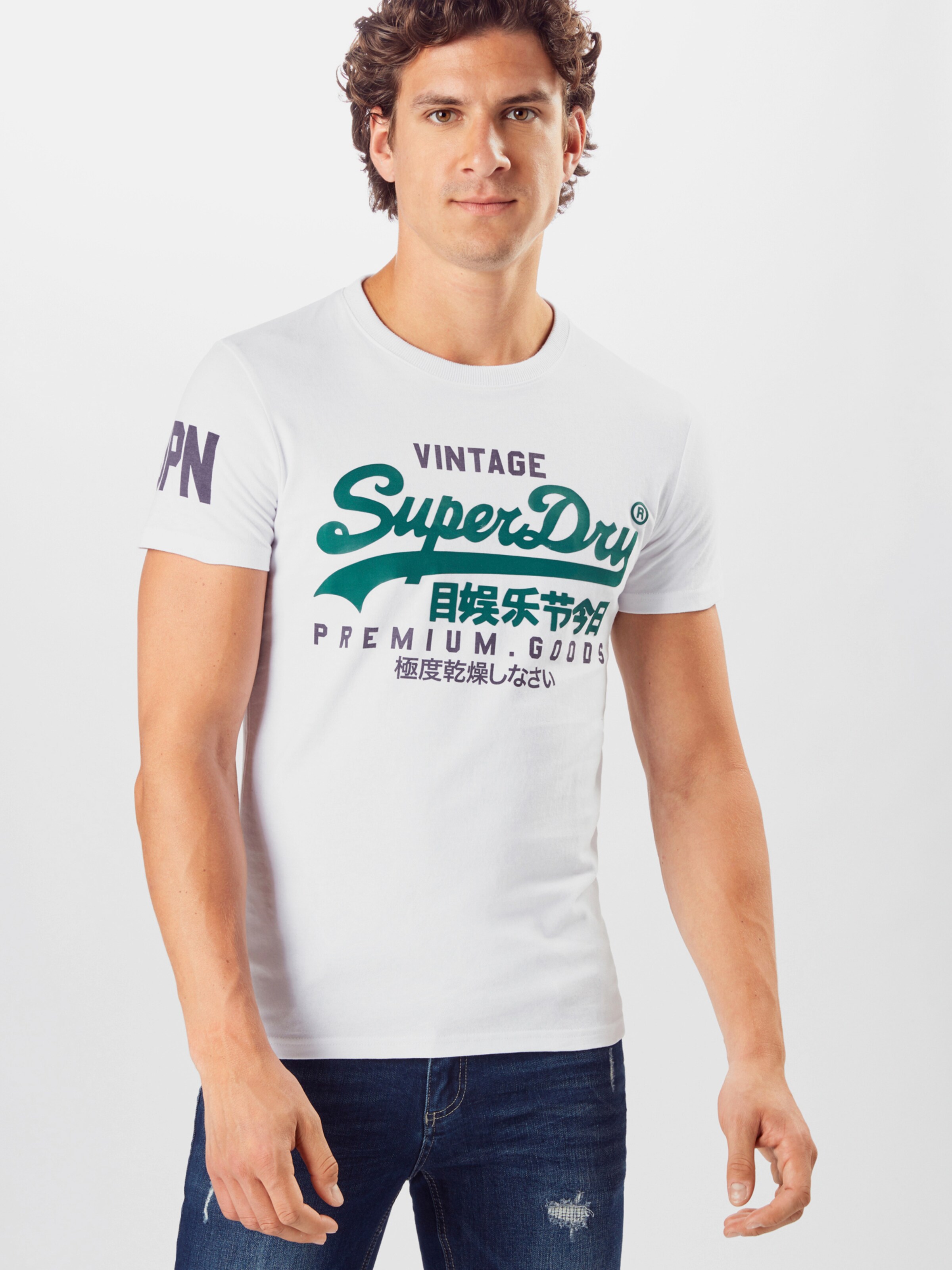 Männer Große Größen Superdry Shirt in Offwhite - CH29876 Männer Große Größen Superdry Shirt in Offwhite - CH29876