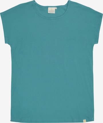 greenjama Pajama Shirt 'Lässiges T-Shirt aus Derby-Rib' in Green: front