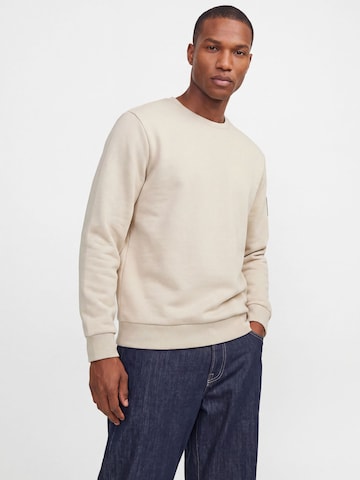 JACK & JONES Sweatshirt 'JJCleveland' in Beige