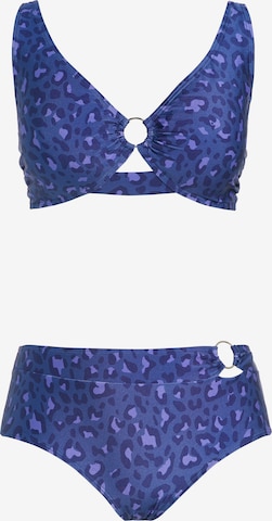 Ulla Popken T-Shirt Bikini in Blau: predná strana