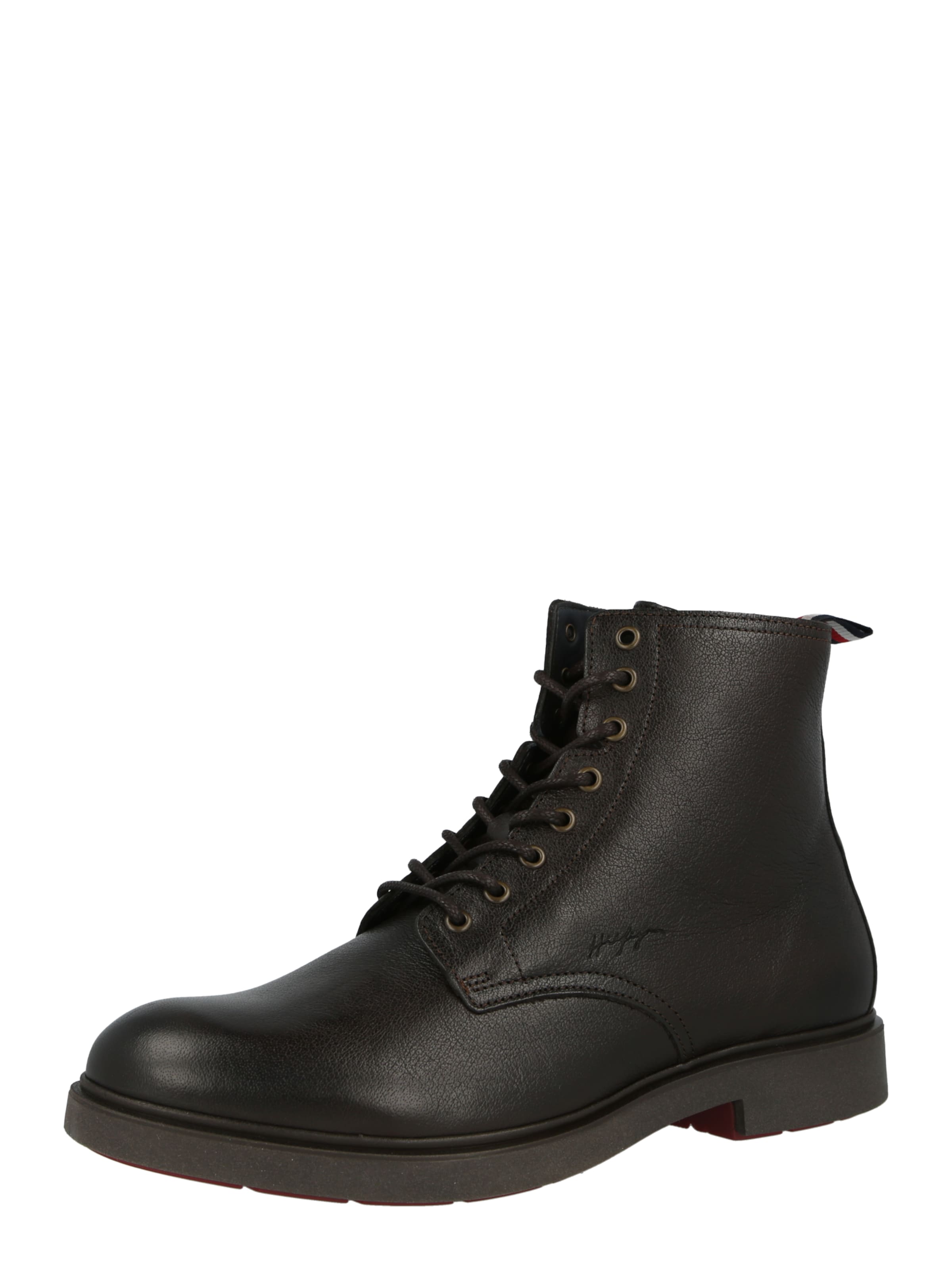 Men Boots | TOMMY HILFIGER Lace-Up Boots in Dark Brown - NE02379