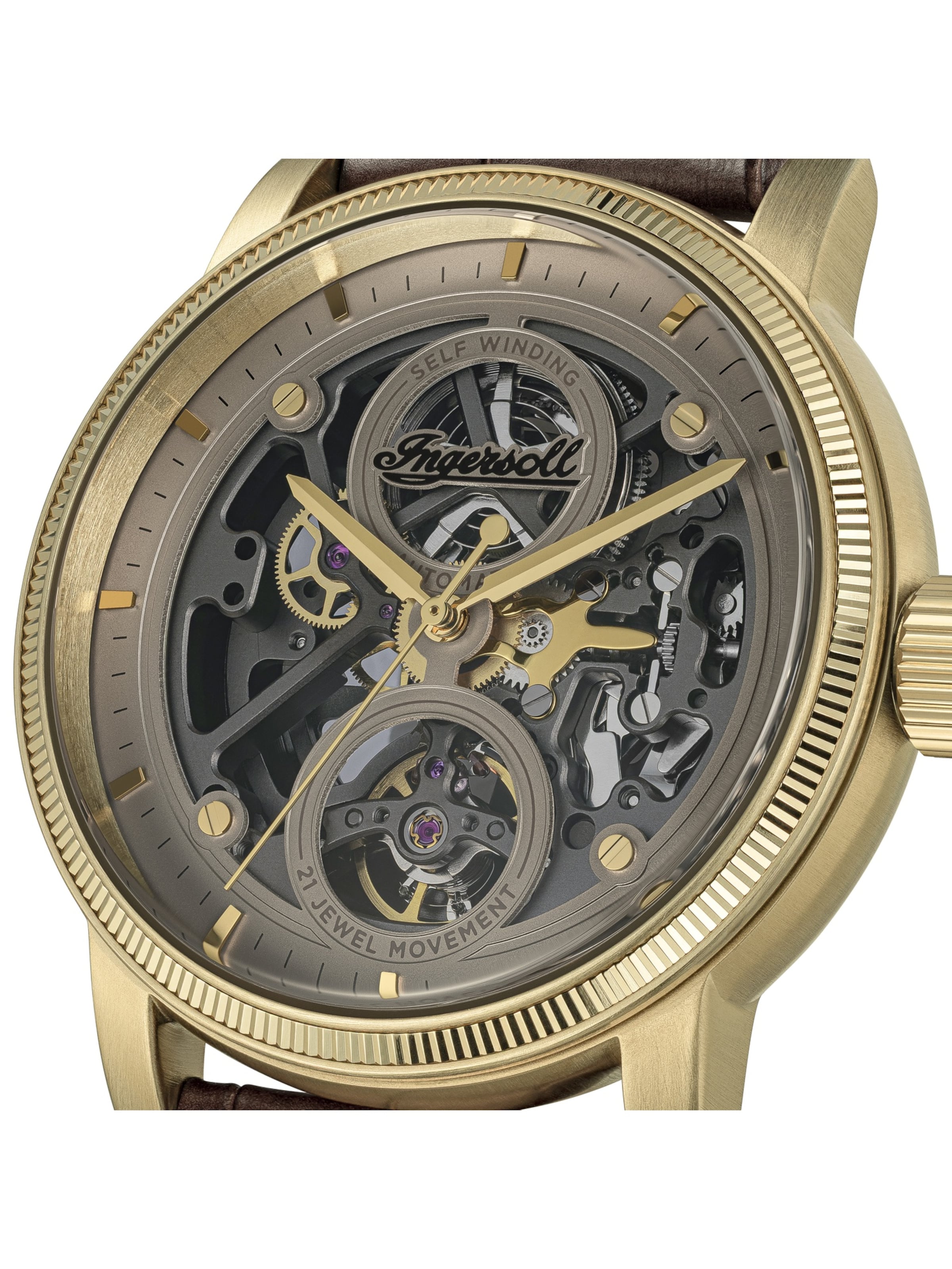 INGERSOLL Analoguhr ' The Guy ' in Braun