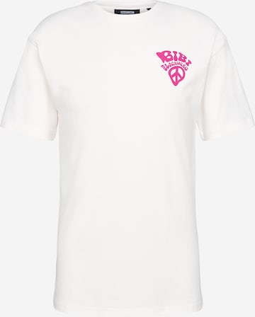 ABOUT YOU x StayKid - Camisa 'PEACE' em branco: frente