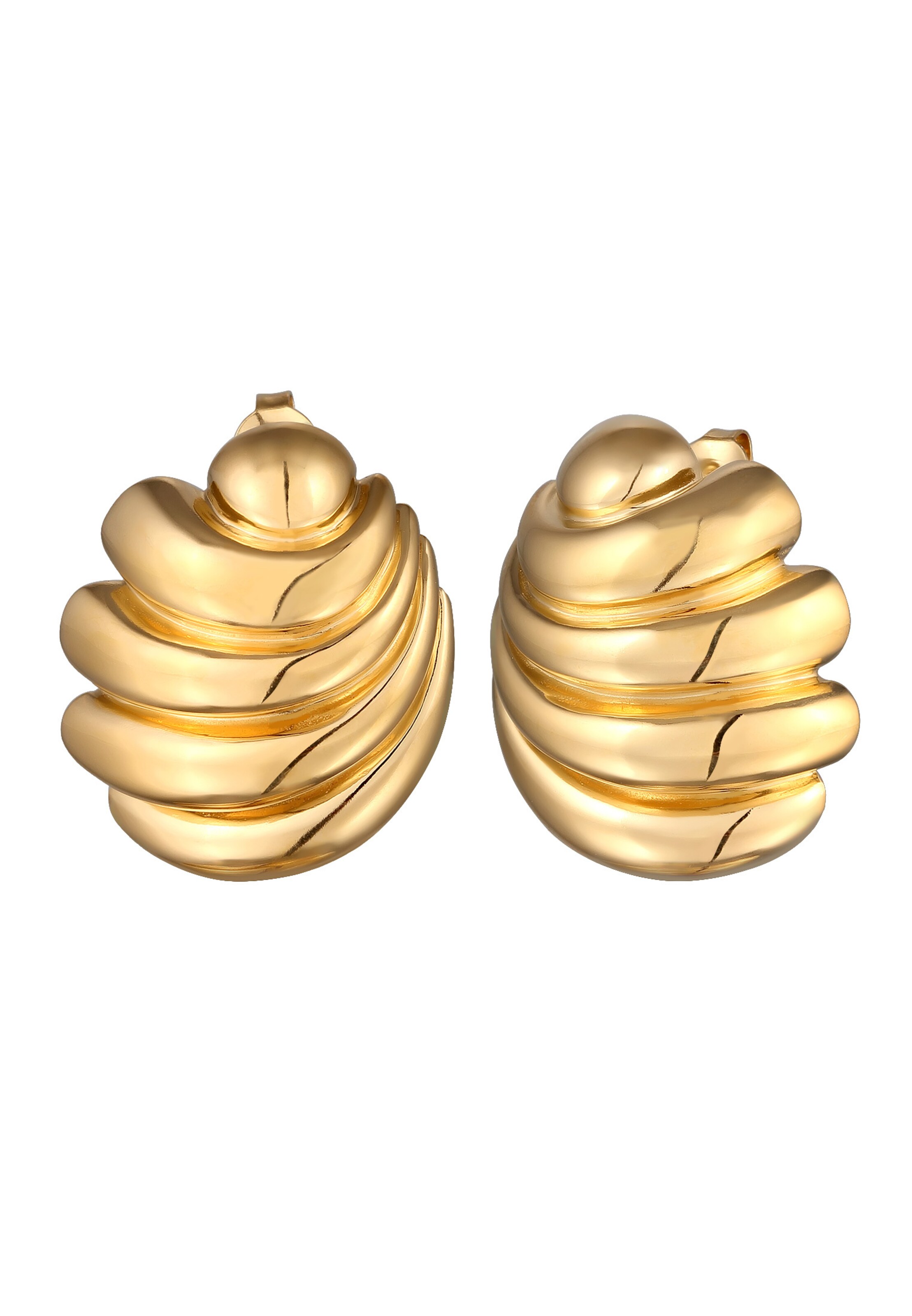 Boucles d'oreilles 'Muschel' ELLI PREMIUM en or : devant