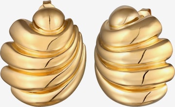 ELLI PREMIUM Ohrringe 'Muschel' in Gold: Vorderseite