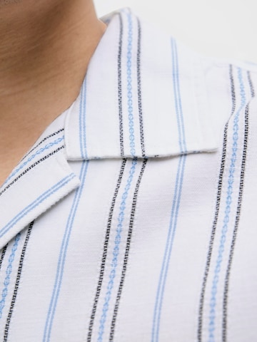 Jack & Jones Premium Comfort fit Button Up Shirt 'JPRCCMONTANA DOBBY' in Blue