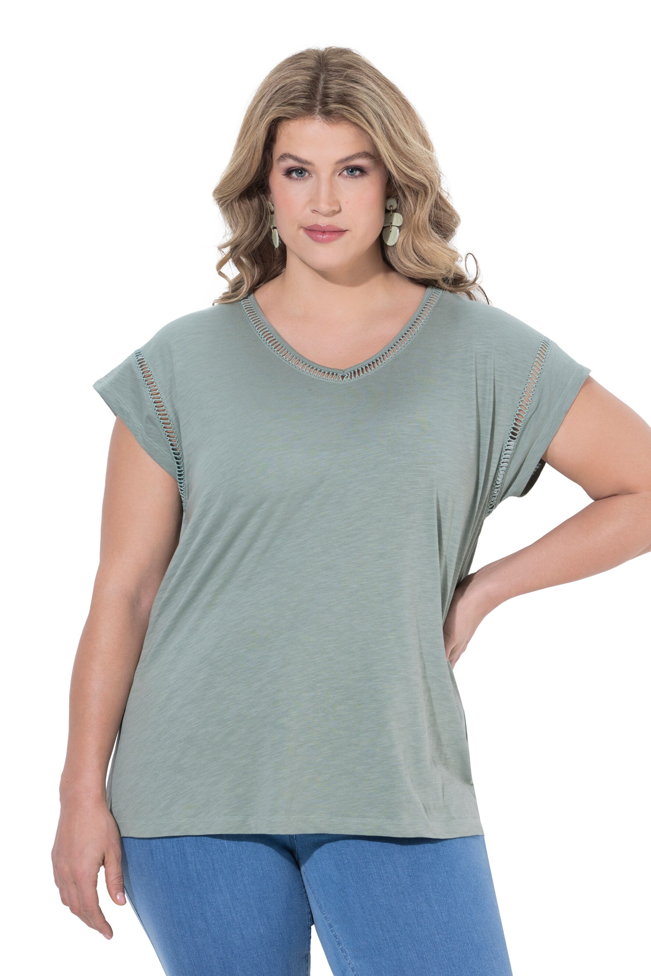 Ulla Popken Shirt in Green: front