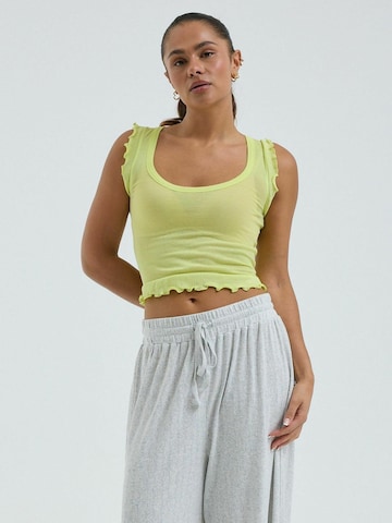 Seamless Basic Top ' Cotton ' in Geel: voorkant