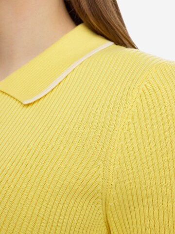 NÜMPH Strickpullover mit Halbarm 'NUALORA PULLOVER' in Gelb