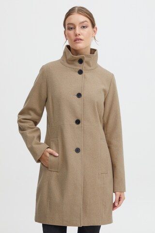 Oxmo Between-Seasons Coat 'Valerine' in Beige: front