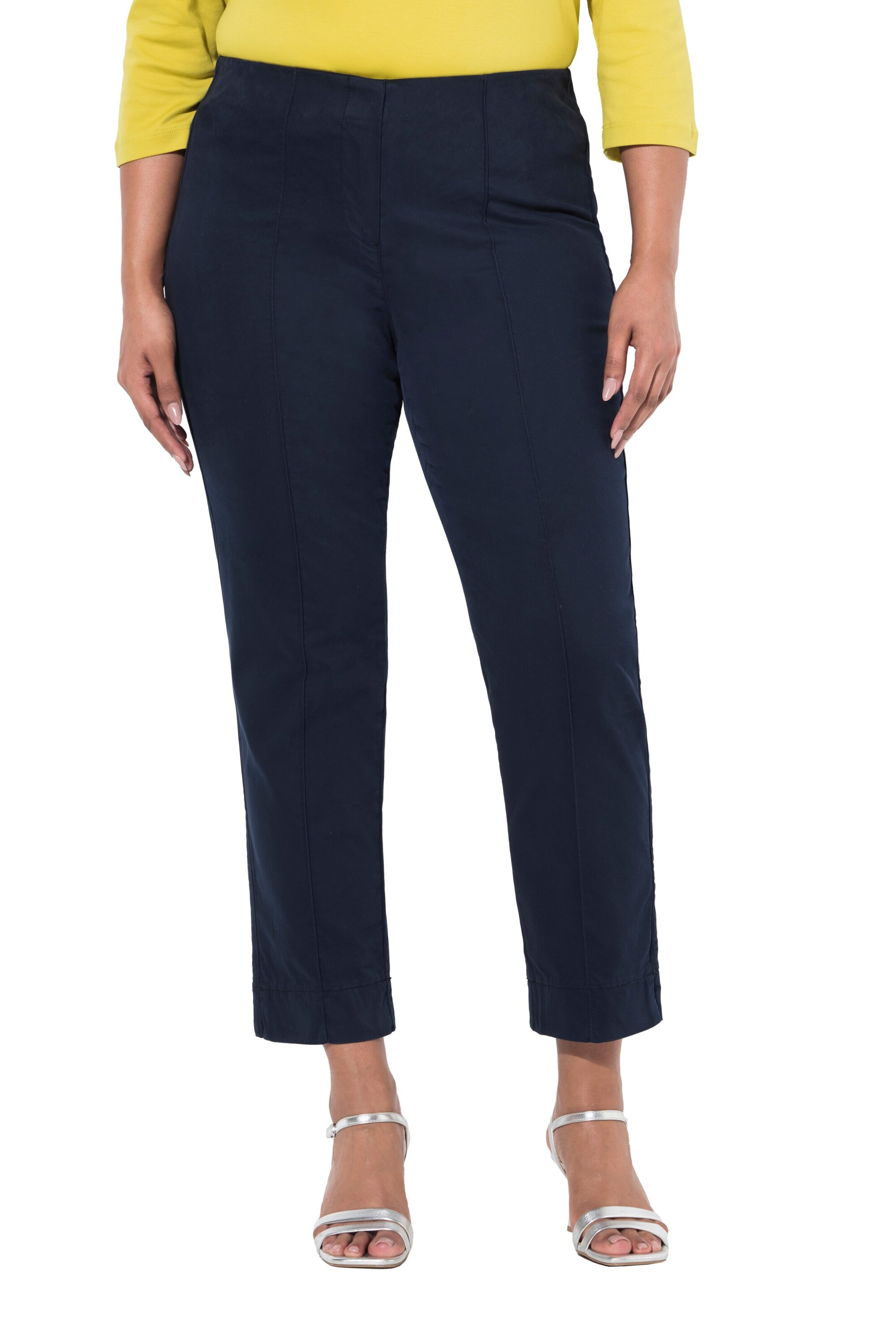 Ulla Popken Slimfit Broek in Blauw: voorkant