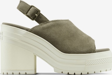 CONVERSE Sandal 'Chuck 70 De Luxe Heel' in Green: front