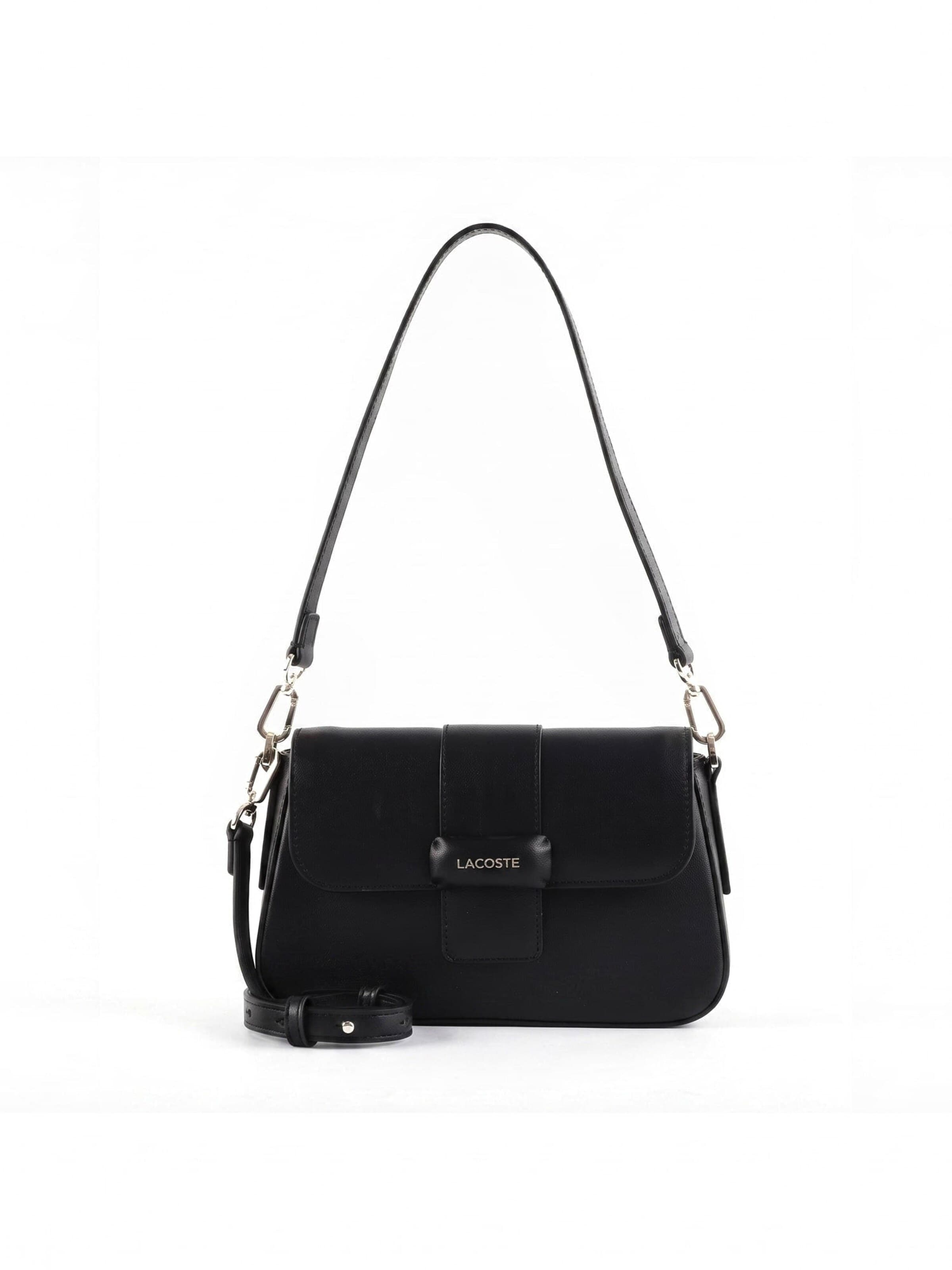 LACOSTE Shoulder bag 'Crossover Bag Black' in Black: front
