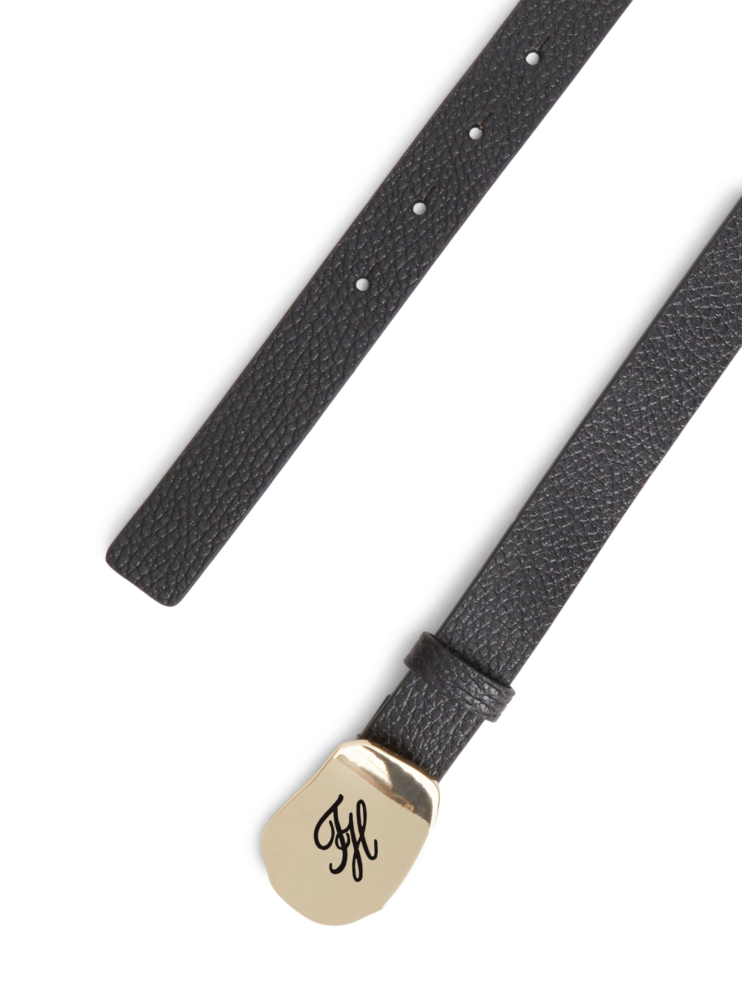 TOMMY HILFIGER Bælte 'TH PLAQUE' i sort