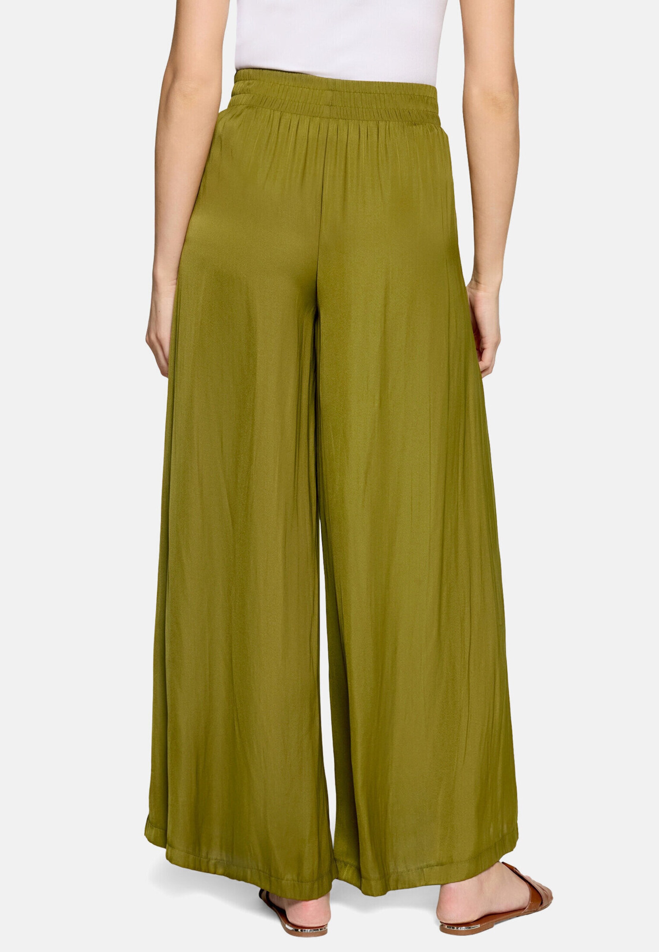 zero Skinny Stoffhose weit in Grün