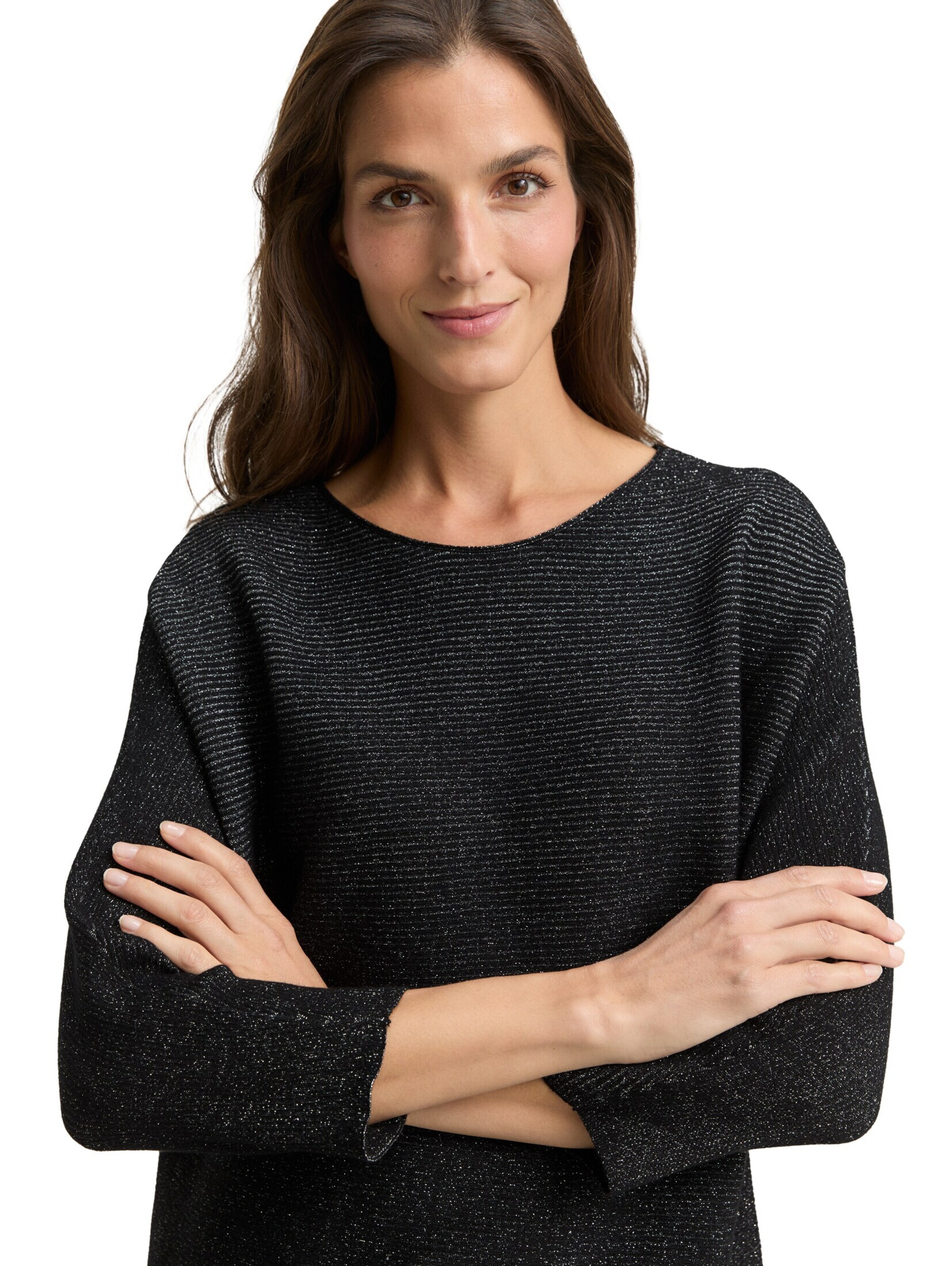 TOM TAILOR Pullover in Schwarz