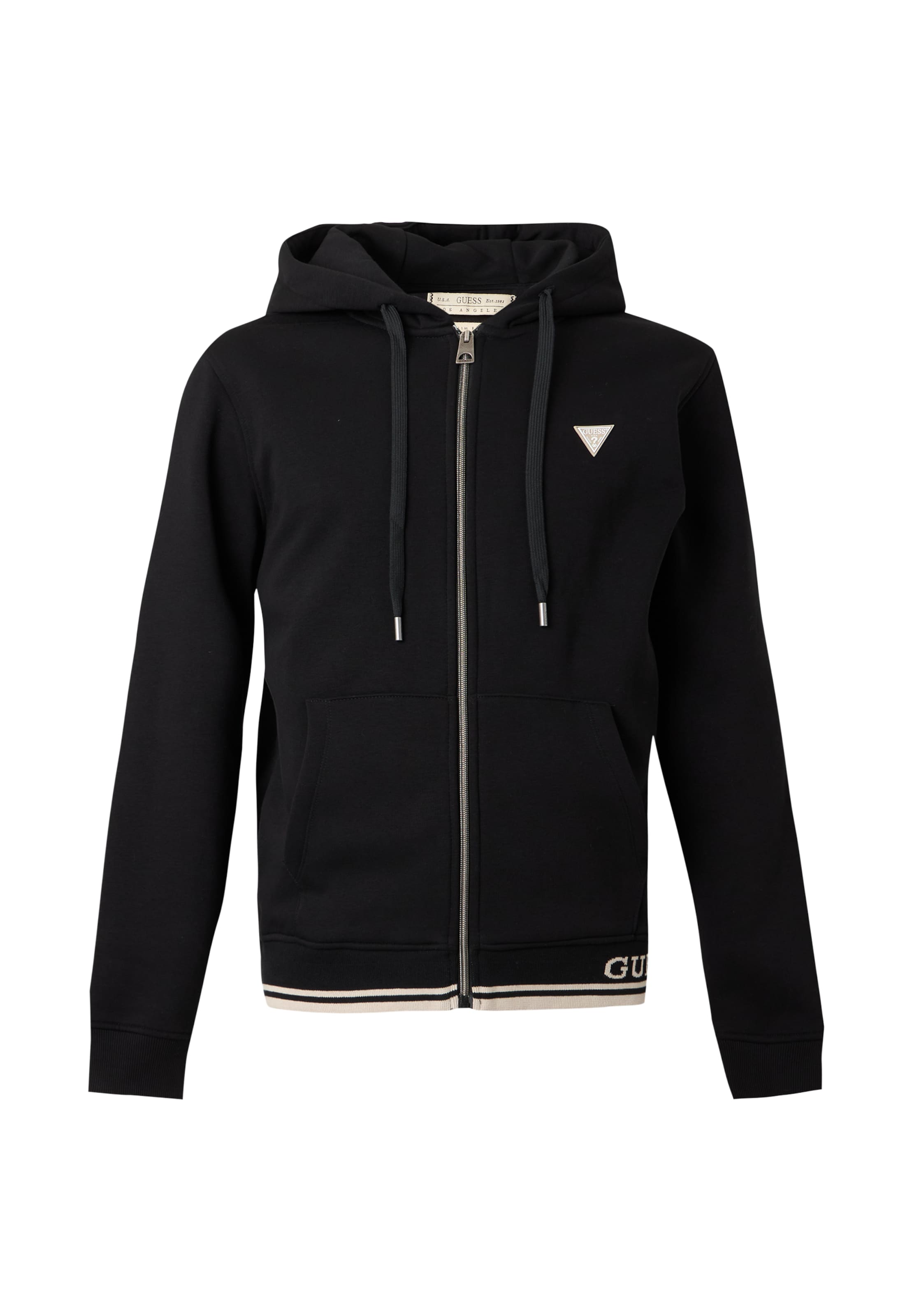 Giacca di felpa di GUESS in nero: frontale