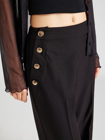 VILA Regular Trousers with creases 'VISELMA BOANNA' in Black