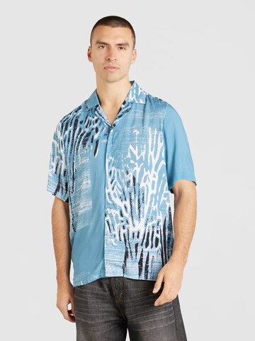 BOSS Comfort fit Button Up Shirt 'Rayer' in Blue: front