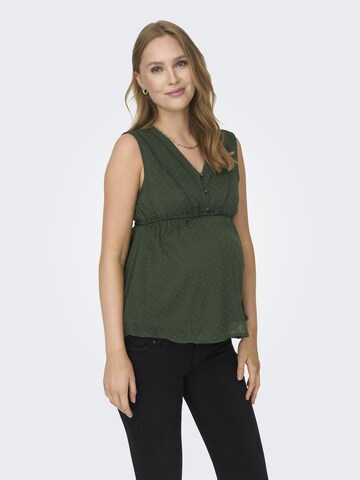 Only Maternity Blouse 'OLMBETTINA' in Groen: voorkant