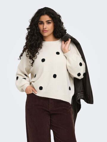ONLY Carmakoma Pullover 'RICA ' in Weiß: Vorderseite