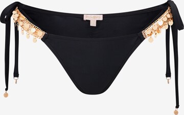Moda Minx Bikini Bottoms 'Coin Tie Side' in Black: front