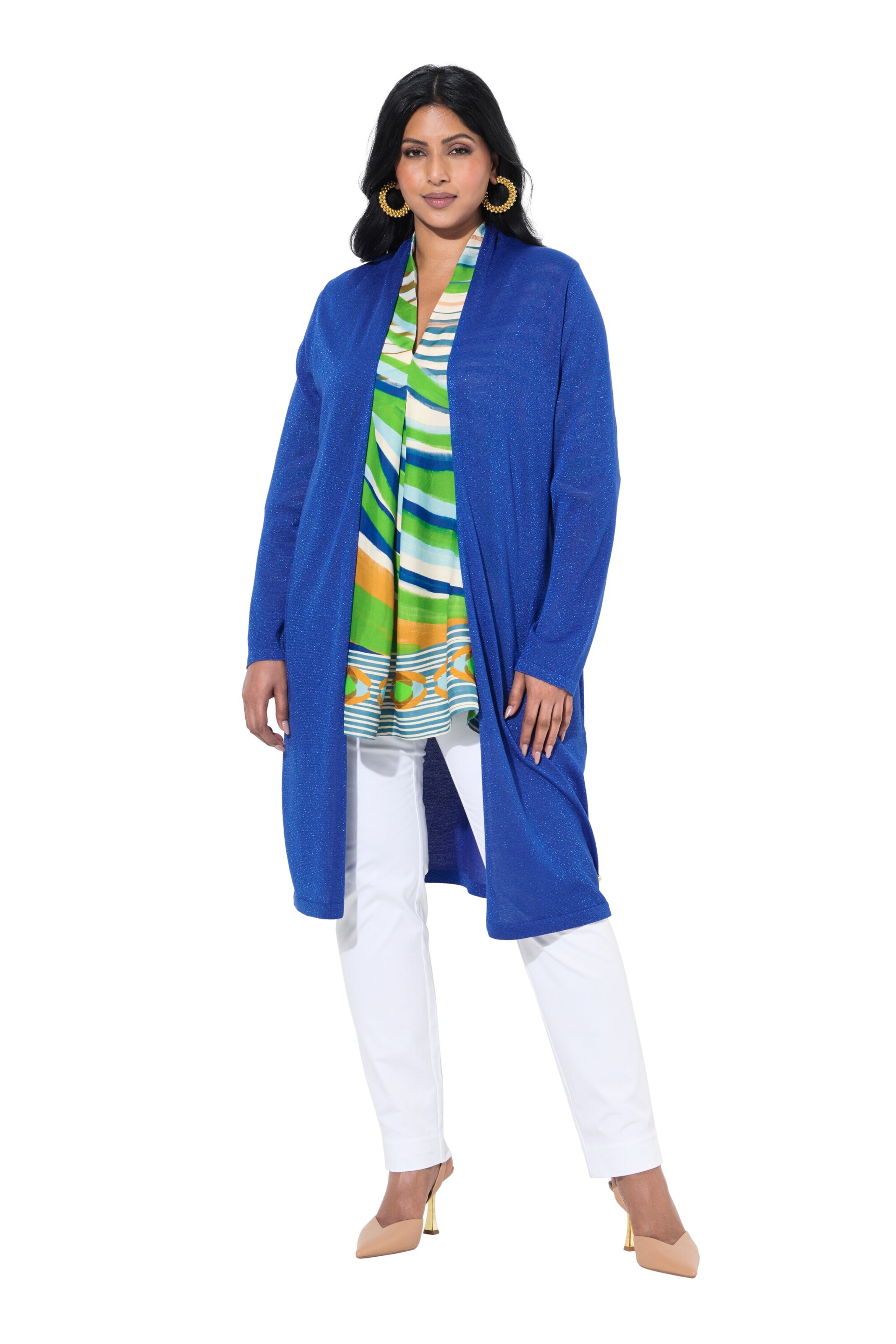 Ulla Popken Strickjacke in Blau