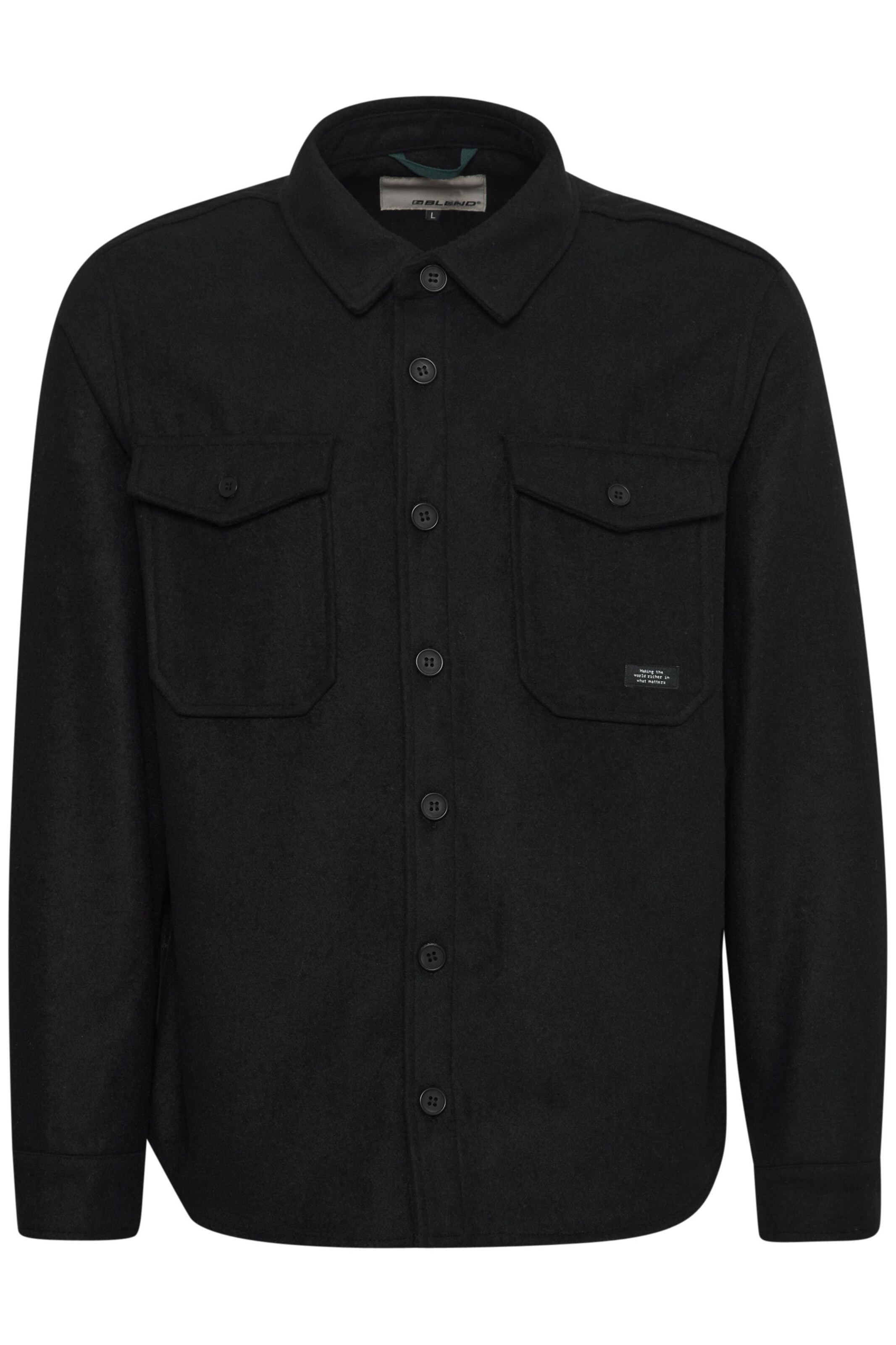 BLEND Tussenjas in Zwart: voorkant