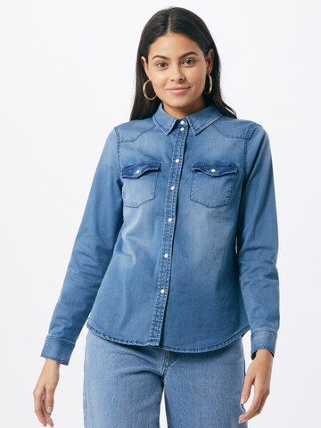 VERO MODA Blouse 'Maria' in Blauw: voorkant