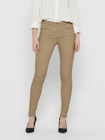 Skinny Jean ONLY en beige : devant