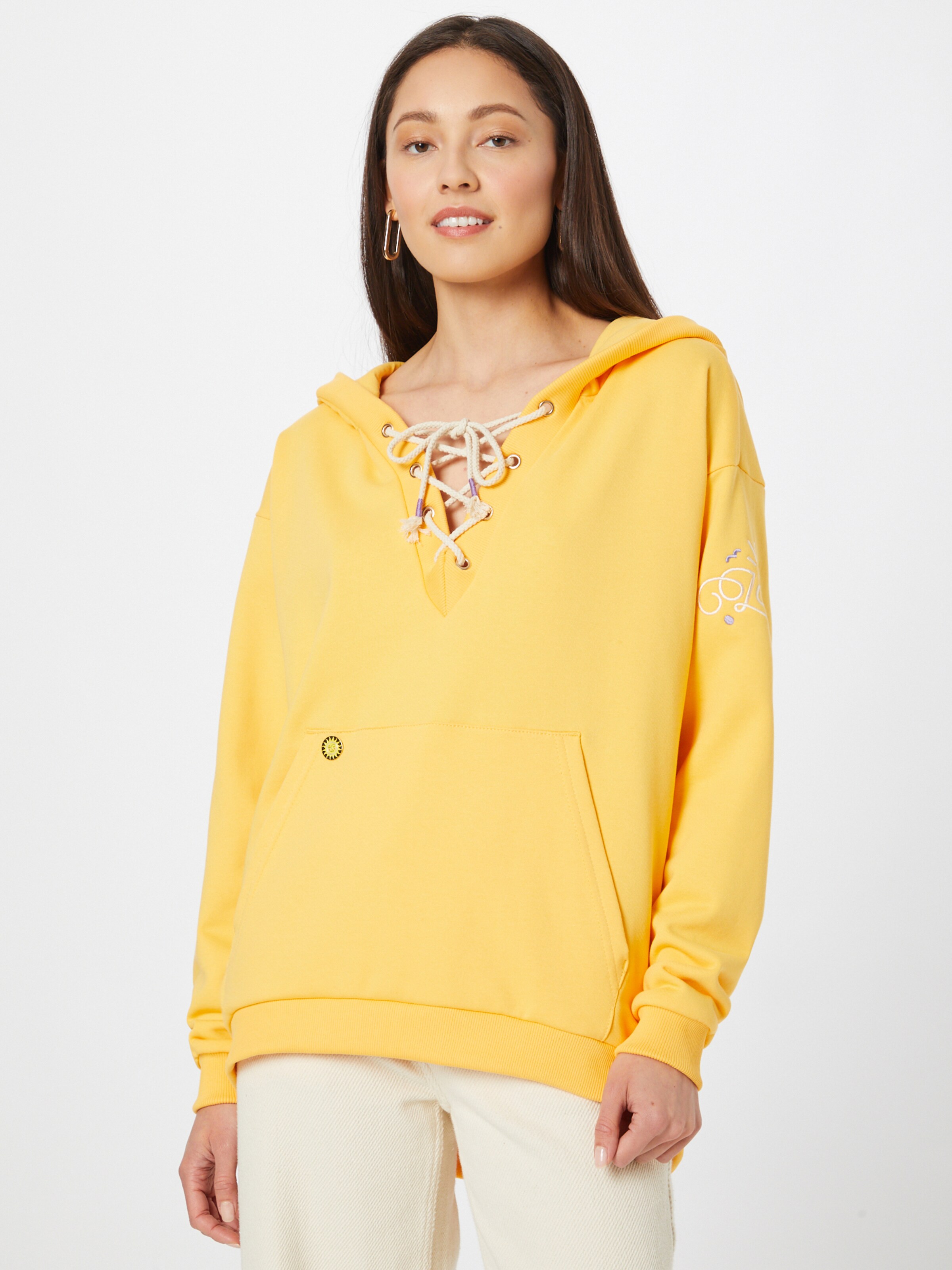 Frauen Sweat Femi Stories Sweatshirt 'FELICIA' in Gelb - RT50504 Frauen Sweat Femi Stories Sweatshirt 'FELICIA' in Gelb - RT50504
