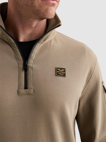 PME Legend Bluzka sportowa 'Sweatshirt with half-zip and badge' w kolorze zielony