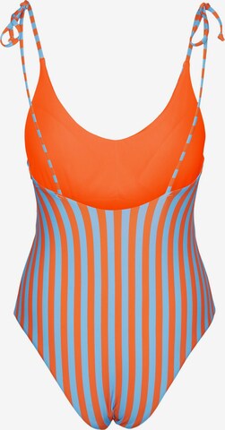 VERO MODA Bustier Badeanzug 'Anju' in Orange