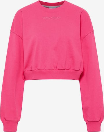 Carlo Colucci Sweatshirt 'Durante' in Roze: voorkant