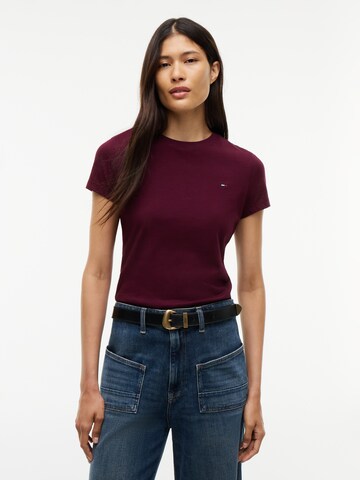 Tommy Jeans Μπλουζάκι σε λιλά: μπροστά