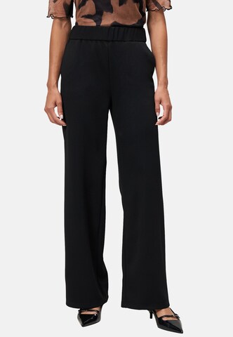 évasé Pantalon zero en noir : devant