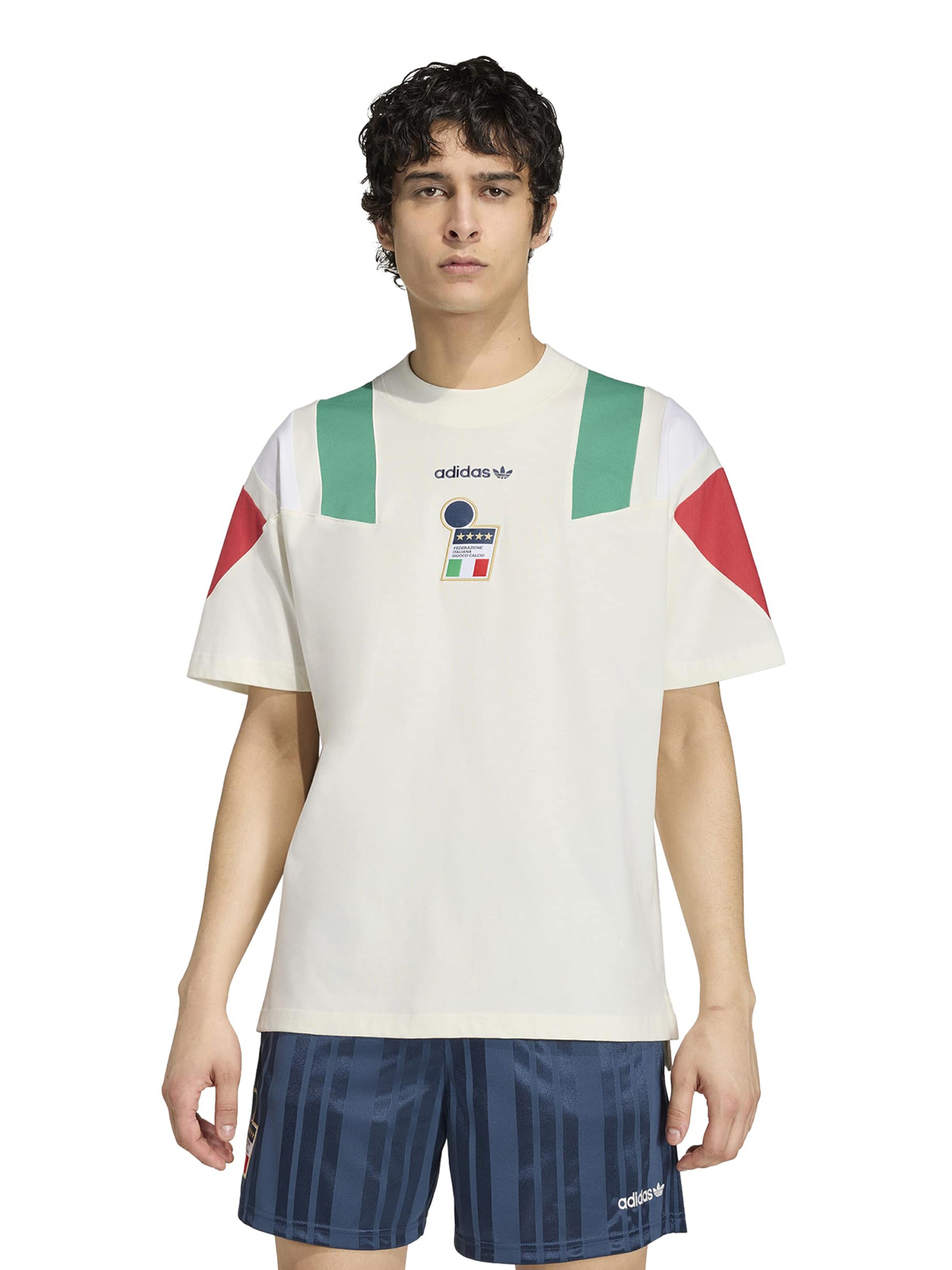ADIDAS PERFORMANCE Toiminnallinen paita 'FIGC EQT' värissä valkoinen: etupuoli