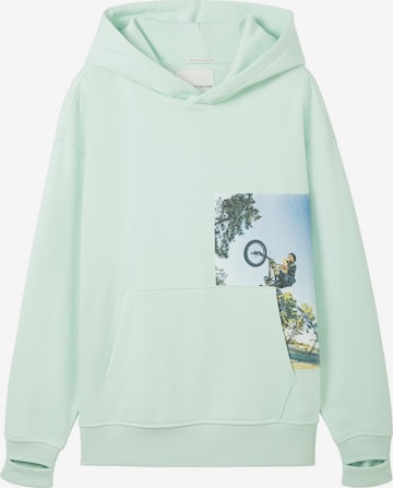 TOM TAILOR Sweatshirt in Groen: voorkant