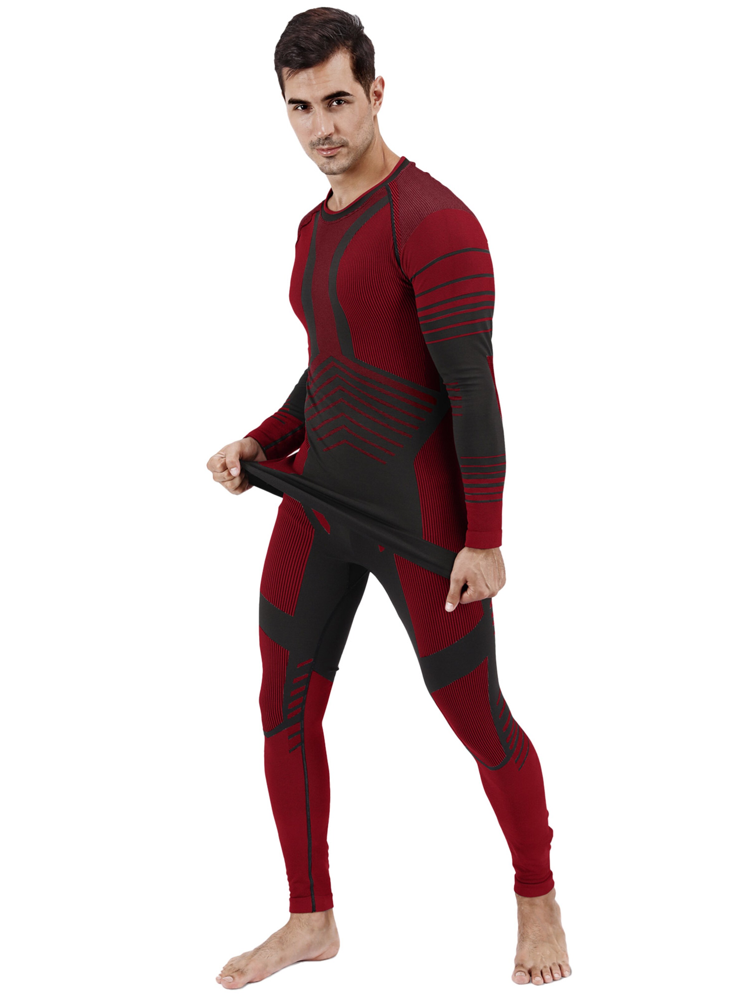 MEETWEE Base Layer 'Seamless Thermal Underwear' in Red