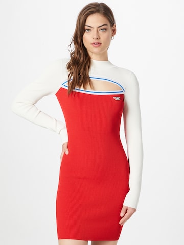 DIESEL Knitted dress 'NASHVILLE' in Red: front