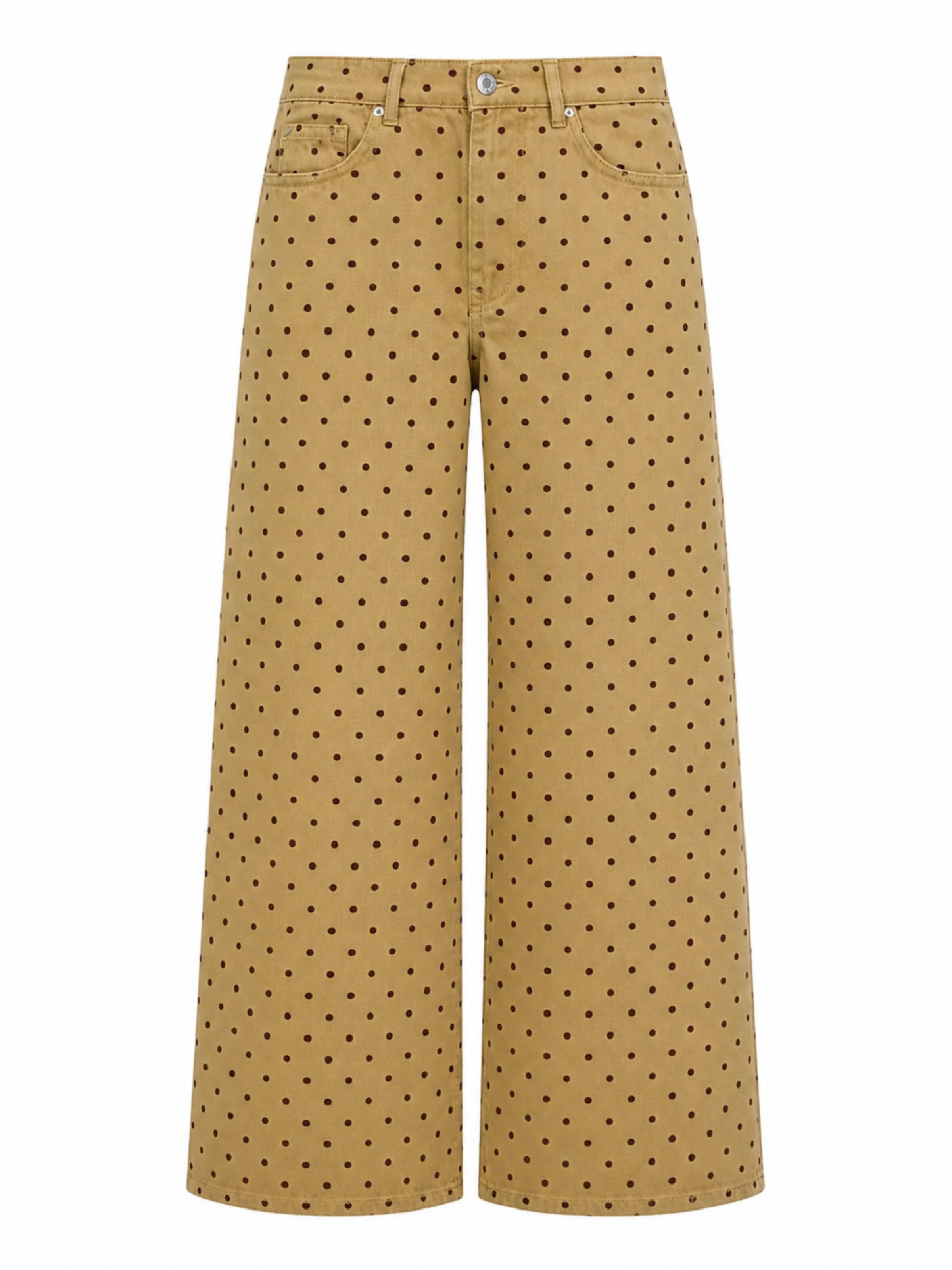 IT'S BASIC Baggy Jeans 'POLKA BAGGY LOW RISE JEANS' in Yellow: front