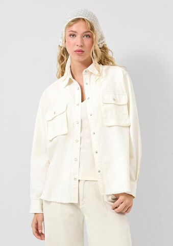 QS Bluse in Beige: Vorderseite