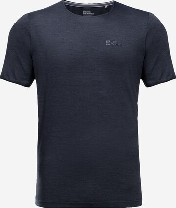 T-Shirt fonctionnel 'TRAVEL' JACK WOLFSKIN en bleu : devant